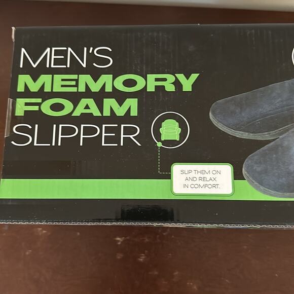 Silver One | Men's Memory Foam Slippers Size L (10/11) NIB - Picture 6 of 9